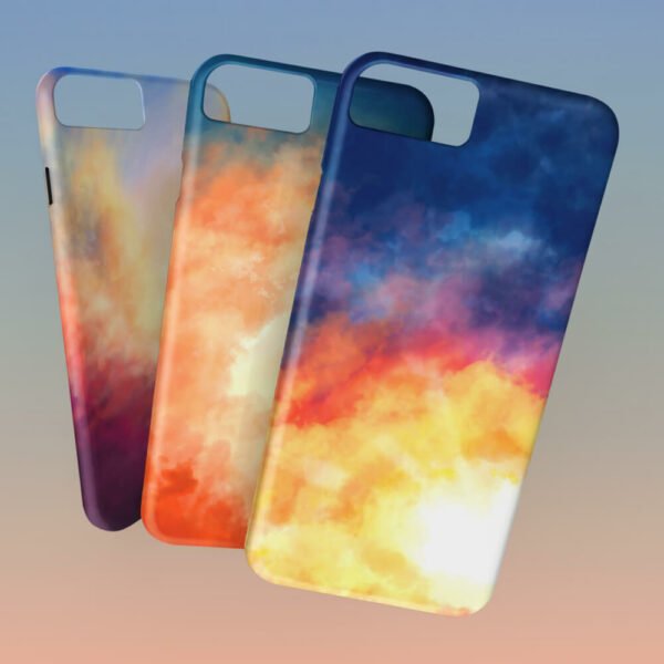 Moody Skies Phone Case Mockup Two Door Studio