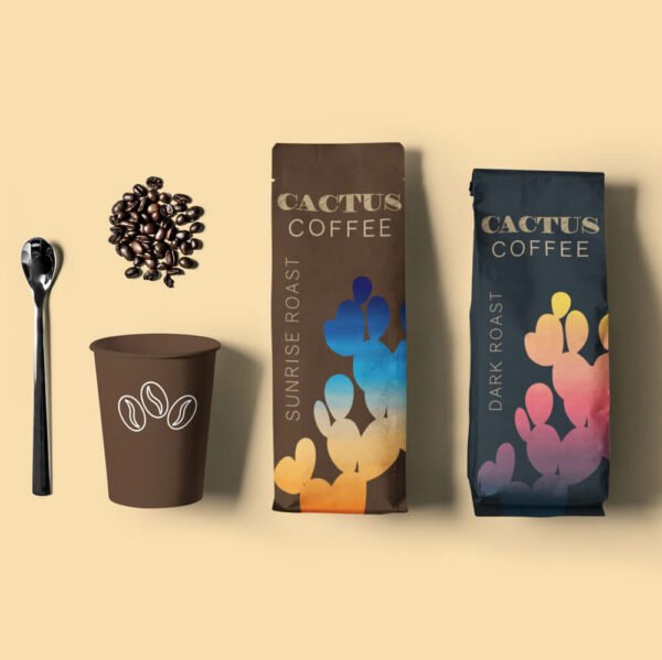 Textured Gradients Mockup Cactus Coffee