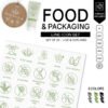 Food and packaging line icon set by Two Door Studio