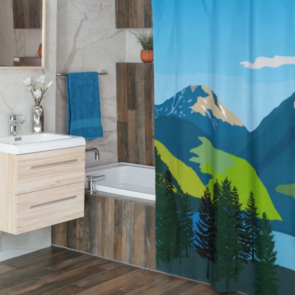 Minimalist Landscapes by Two Door Studio Shower Curtain