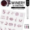 Winery and Vineyard Line Icon Set by Two Door Studio Main Image