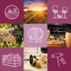 Winery and Vineyard Line Icon Set by Two Door Studio Boxes